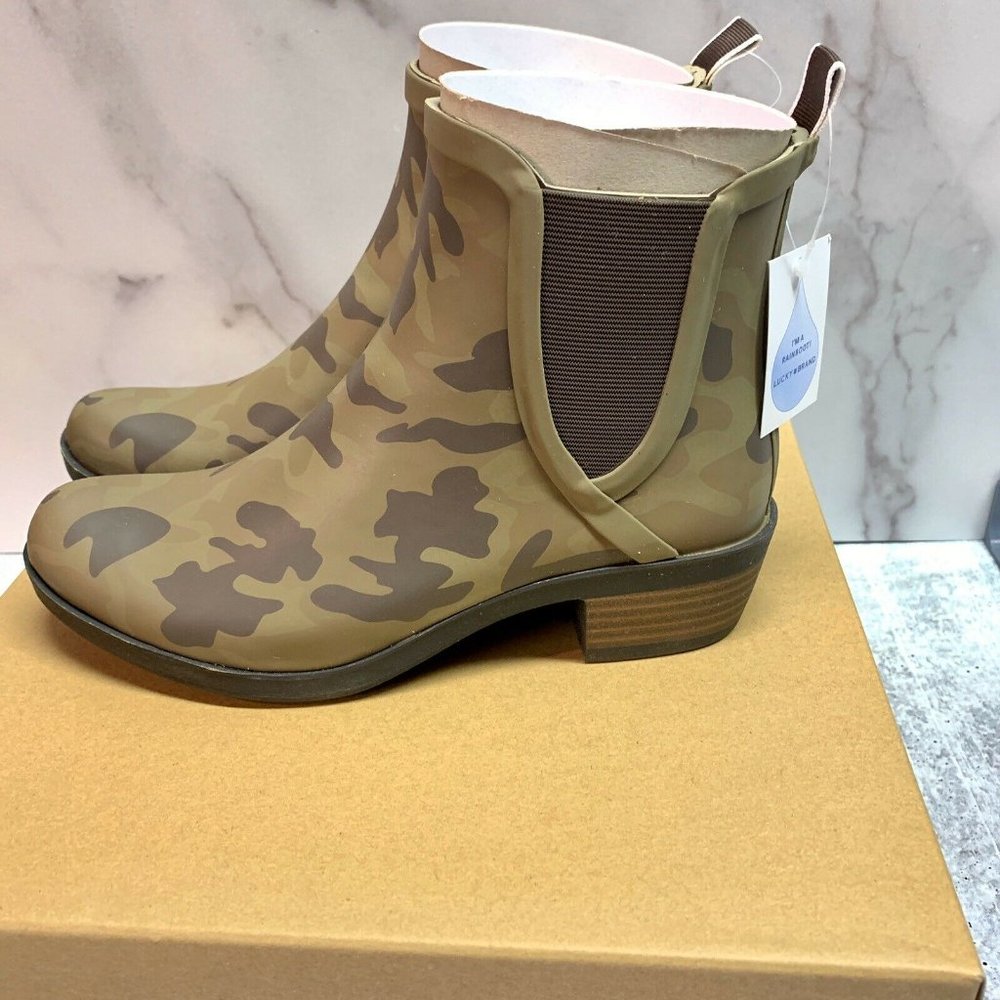 Lucky Brand Basel H20 Camoflage Pull On Rain Boots - Picture 2 of 4
